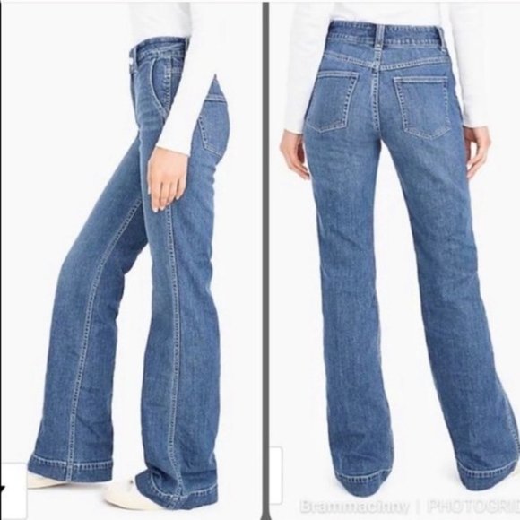 womens wide leg trouser jeans